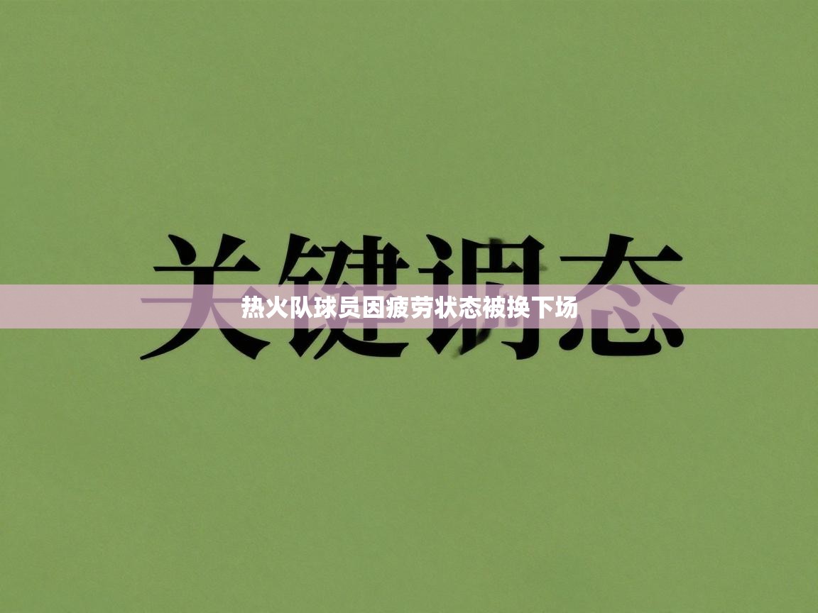 热火队球员因疲劳状态被换下场